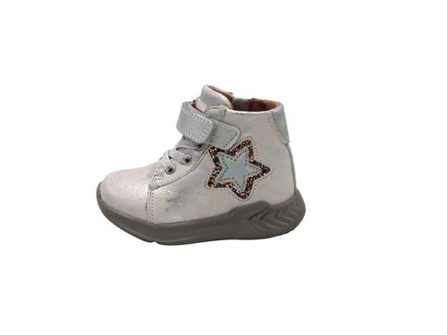 Ботинки Tom M для девочек серебряного цвета с принтом звезды утеплённые Фото 3