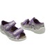 Тапочки Шалунишка для девочек серебро с фиолетовыми вставками.