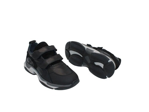 Кроссовки Sandalik для мальчиков чёрного цвета на липучке Фото 2