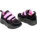 Кроссовки Sandalik для девочек чёрного цвета с розовыми липучками