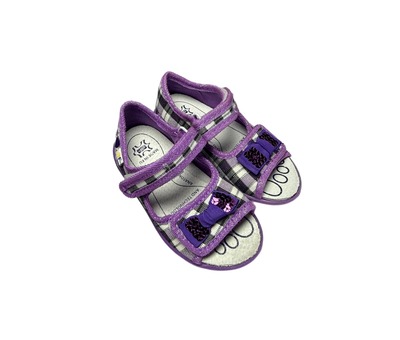 Капчики фіолетові клітинка з бантиком Freedom For Feet