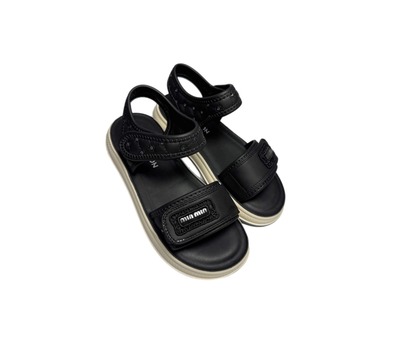 Босоніжки чорні класика Miu Miu Fashion