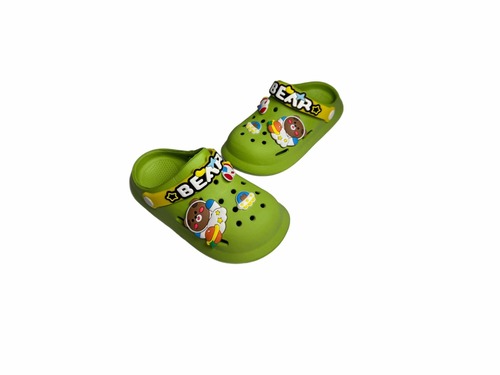 Крокси зелені з жовтим та ведмедиком Babyshop Фото 3
