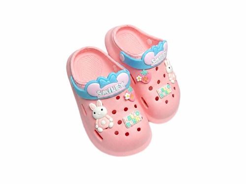 Крокси рожеві з блакитним з джибітсами Babyshop Фото 1