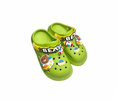 Крокси зелені з жовтим та ведмедиком Babyshop