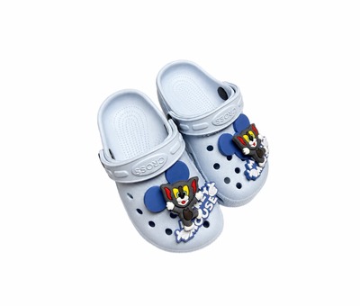 Крокси ніжно блакитні з джибітсами Crocs