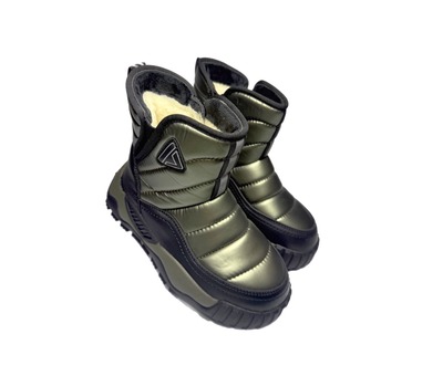 Термо-дутіки чорно-зелені Amy Green