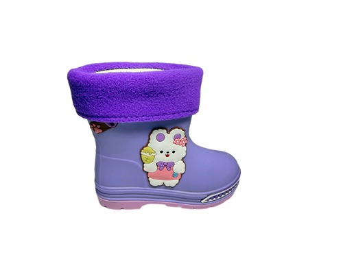 Чобітки фіолетові з рожевим ведмедик BBT Фото 2