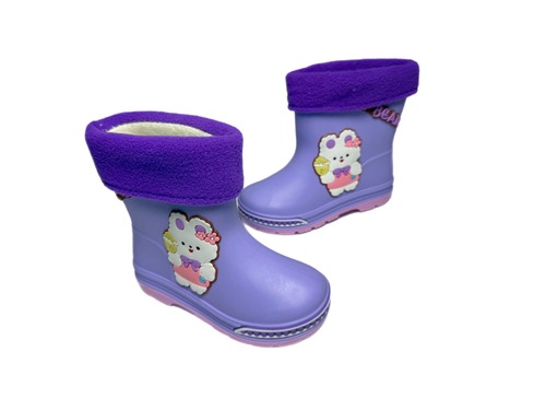 Чобітки фіолетові з рожевим ведмедик BBT Фото 3