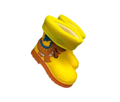 Чобітки жовті з Діно з утеплювачем BBT