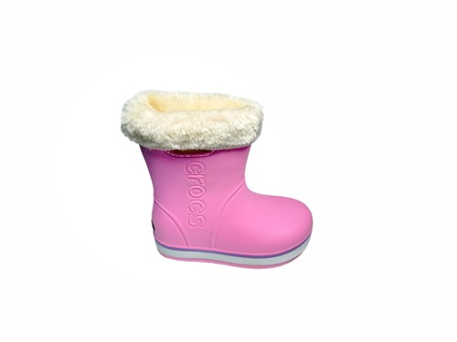 Чобітки рожеві хутро Crocs Фото 2
