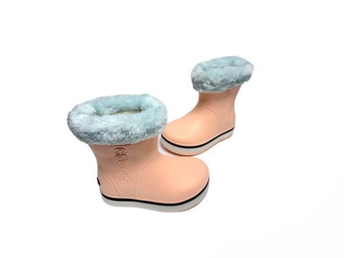 Чобітки персикові з утеплювачем Crocs Фото 3