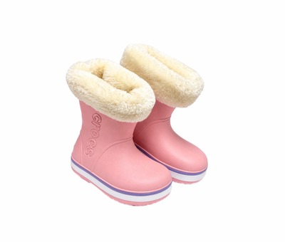 Чобітки пудрові з утеплювачем Crocs