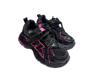 Кросівки чорні з рожевим з сіточкою Kimbo