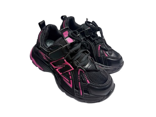 Кросівки чорні з рожевим з сіточкою Kimbo Фото 1