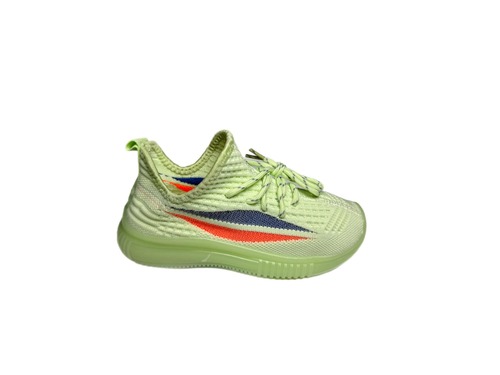 Кросівки салатові зі смужками сітка Alami Kids Фото 2