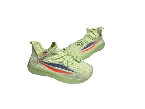 Кросівки салатові зі смужками сітка Alami Kids Фото 3
