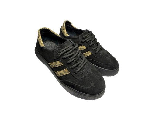 Кросівки чорні нат шкіра з тигровими вставками Bistfor Фото 1