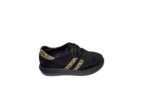 Кросівки чорні нат шкіра з тигровими вставками Bistfor Фото 2