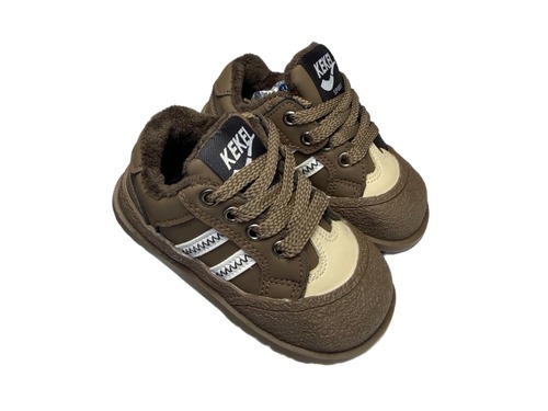 Кросівки шоколадні з білим  на флісі Yalike Фото 1