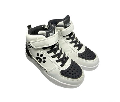 Кросівки чорно-білі з резиновими шипами BI&KI