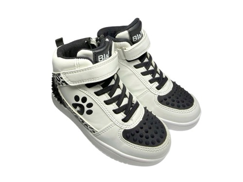 Кросівки чорно-білі з резиновими шипами BI&KI Фото 1