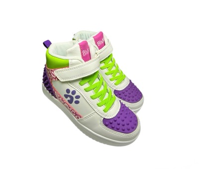 Кросівки фіолетово-Салатові з резиновими шипами BI&KI