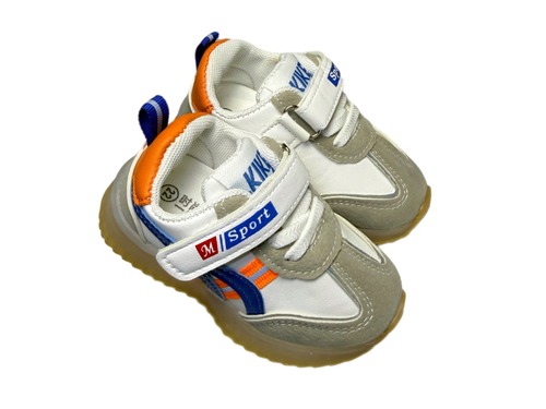 Кросівки біло бежеві з синім блимаючі N/M Фото 1