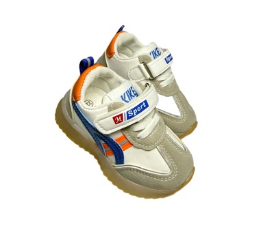 Кросівки біло бежеві з синім блимаючі N/M