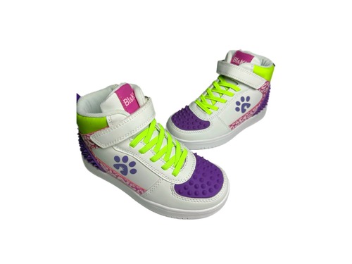 Кросівки фіолетово-Салатові з резиновими шипами BI&KI Фото 3