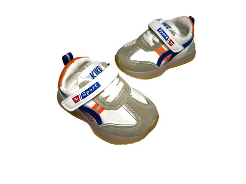 Кросівки біло бежеві з синім блимаючі N/M Фото 3