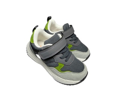 Кросівки графітові з зеленими вставками Jong Golf