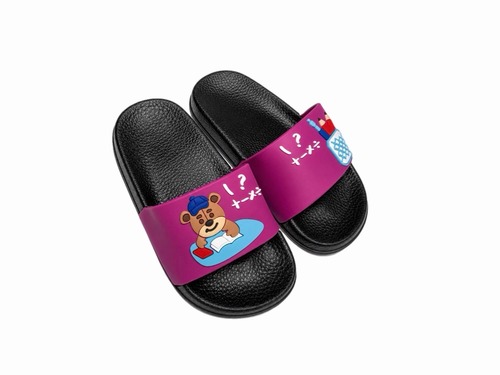 Босоніжки шльопанці малинові ведмедики Scarrhett Фото 1
