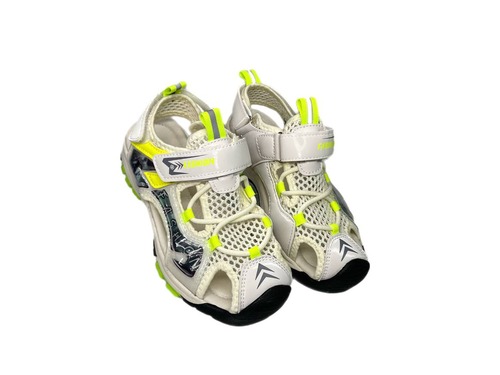Босоніжки біло-салатові  з закритим носком Lilin shoes  Фото 1