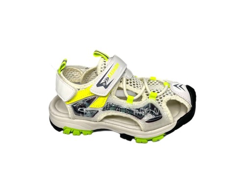 Босоніжки біло-салатові  з закритим носком Lilin shoes  Фото 2