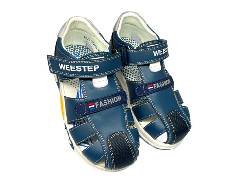 Босоніжки сині з закритим носком Weestep  Фото 1