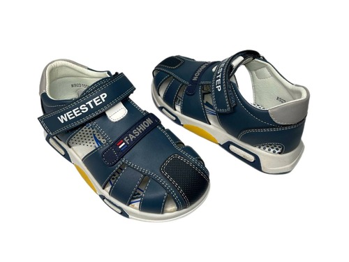 Босоніжки сині з закритим носком Weestep  Фото 3