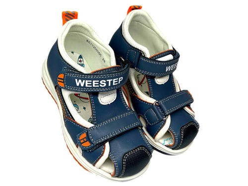 Босоніжки сизо-білі Weestep Фото 1