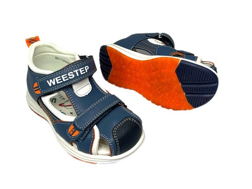 Босоніжки сизо-білі Weestep Фото 3