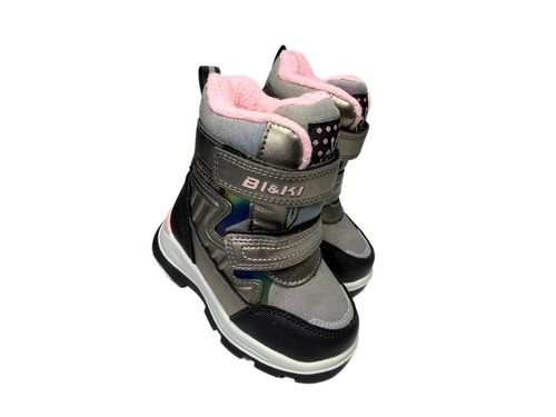 Термо-черевики бронзові-чорні з рожевим BI&KI Фото 1