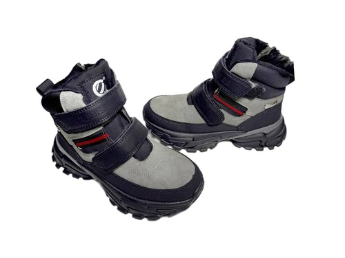 Черевики сіро- чорні хутро Clibee Фото 3