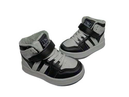 Черевики хайтопи сіро фліс BBT Фото 3