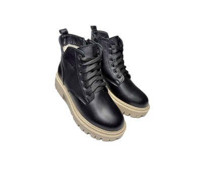 Черевики чорні на мокко підошві нат шкіра Jordan