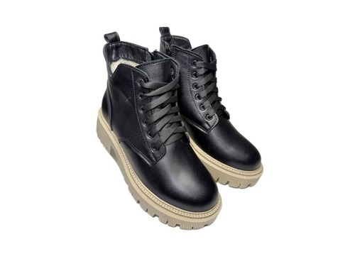 Черевики чорні на мокко підошві нат шкіра Jordan Фото 1