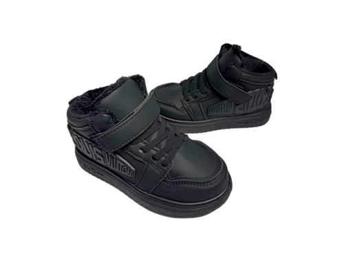 Черевики хайтопи чорні фліс Фліп Фото 3