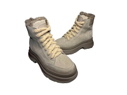 Черевики беж на високій підошві нат замша нат шкіра  Jordan Фото 2