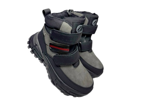 Черевики сіро- чорні хутро Clibee Фото 1