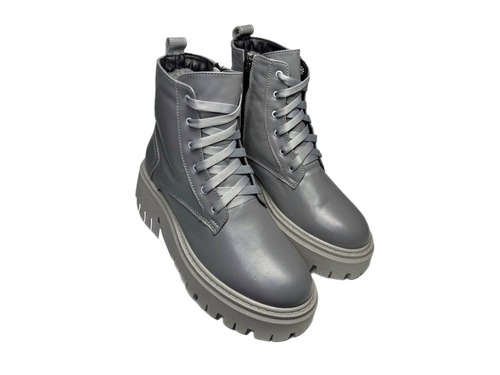 Черевики сірі нат шкіра нат хутро Jordan Фото 1