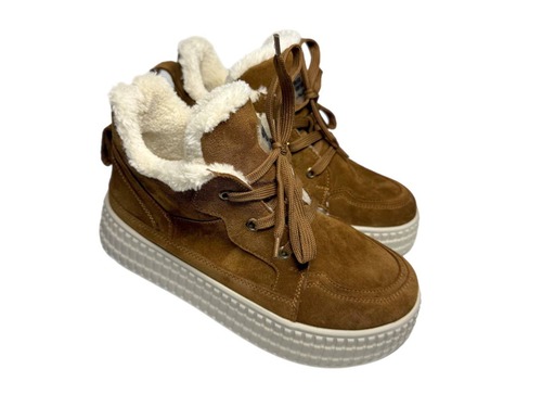 Черевики замша Camel натуральне хутро Sandalik Фото 1