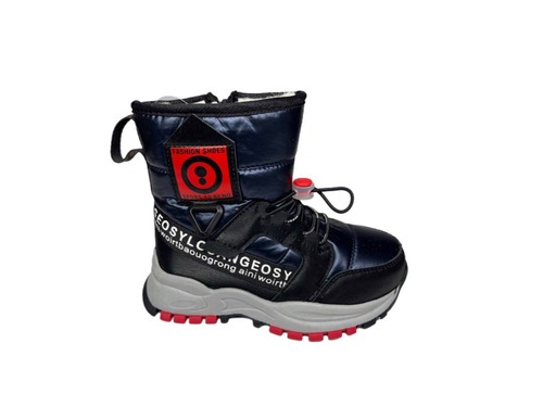 Дутики сині з червоною вставкою Cilin Shoes Фото 3